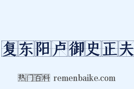 复东阳卢御史正夫是什么意思的图片